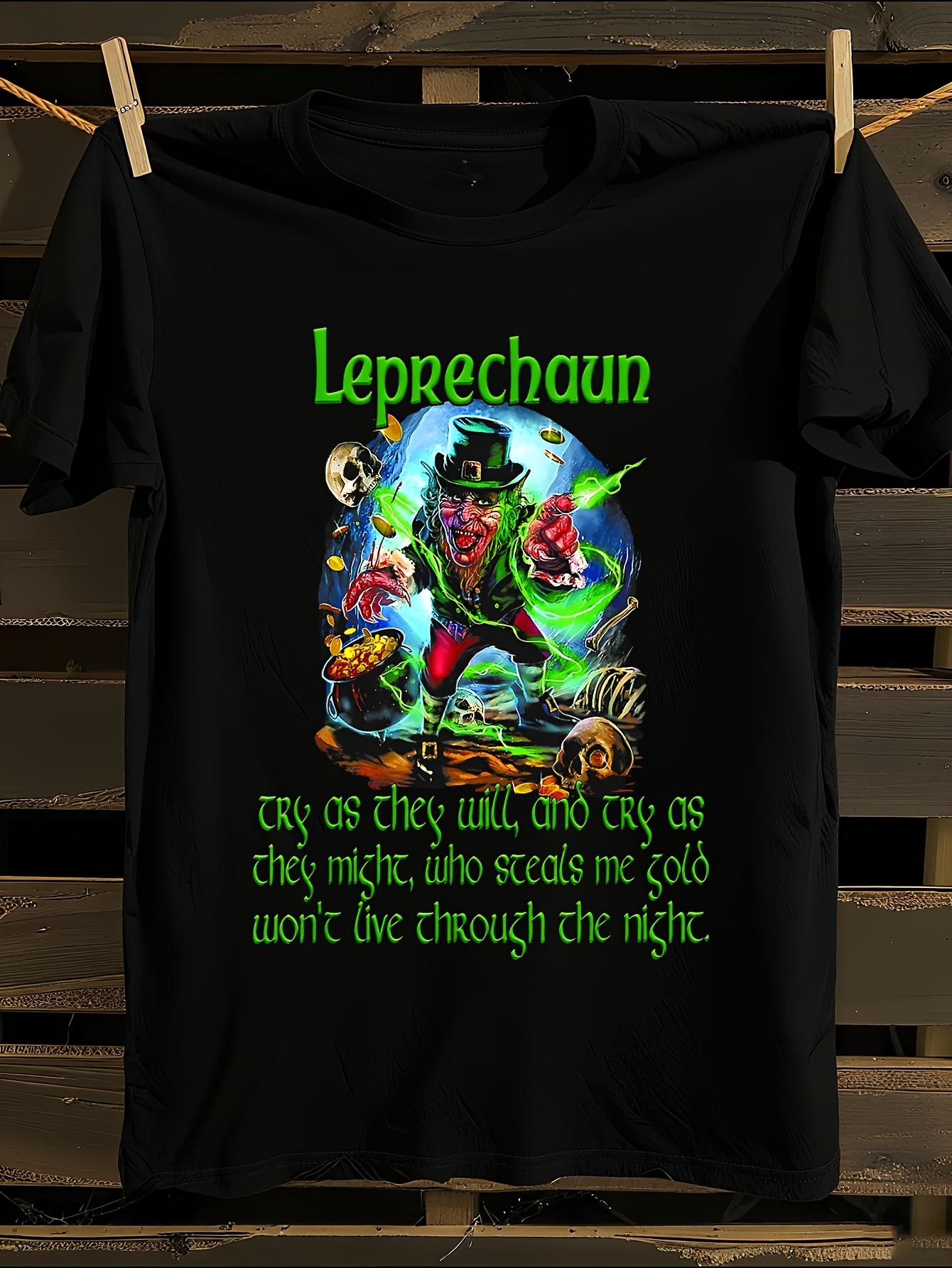 Funny Leprechaun Graphic Tshirt M
