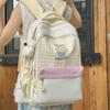 Schoolbag New Large-capacity Plus-size Middle School Backpack High School Student Casual Cute Printed Schoolbag Japanese Plaid Bag