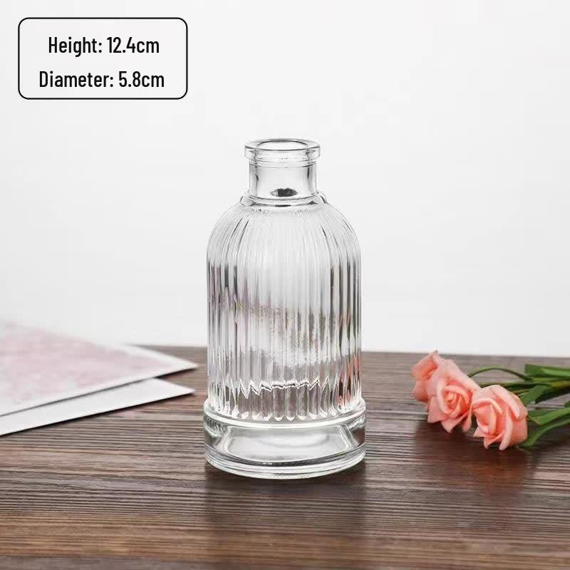 SEE KEAN Simple Striped Glass Vase