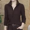 Winter Velvet Warm Zipper Long-Sleeve Casual Top for Middle-Aged Women