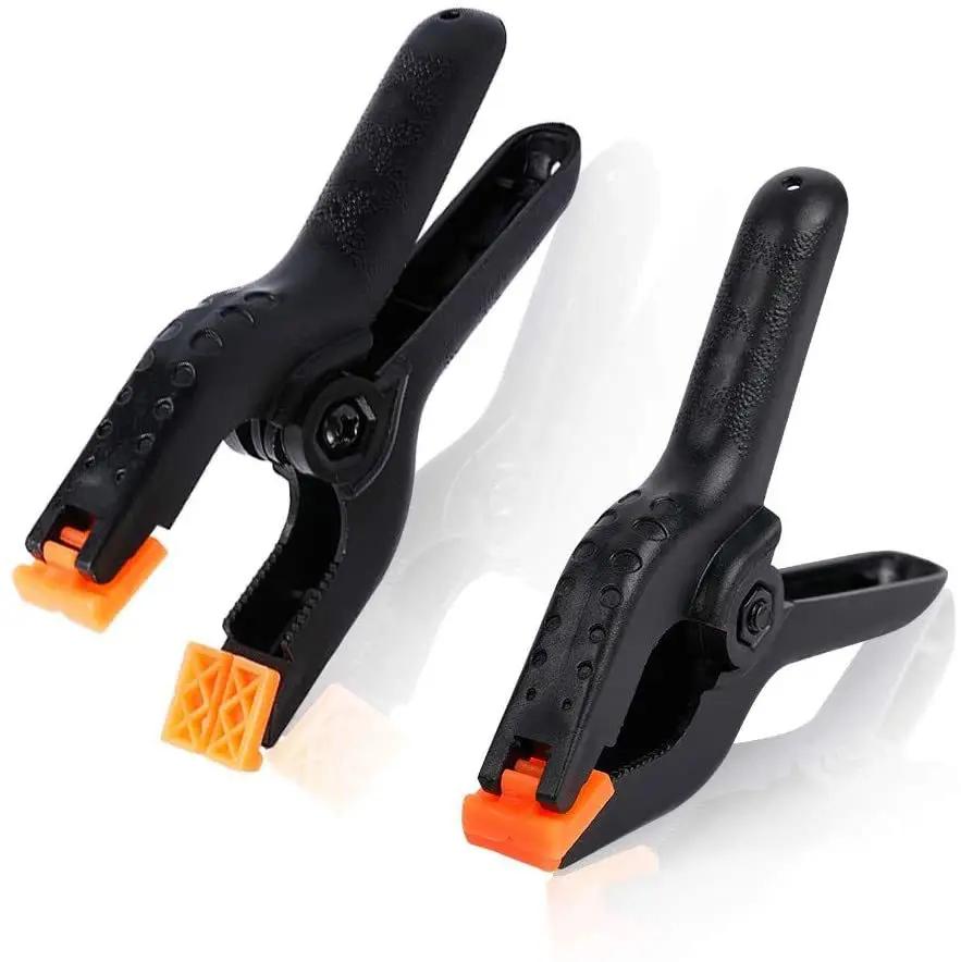 2pc Plastic Nylon Adjustable Woodworking Clamps Small Heavy Duty Clips for Crafts Backdrop Stand Woodworking Photography Studios