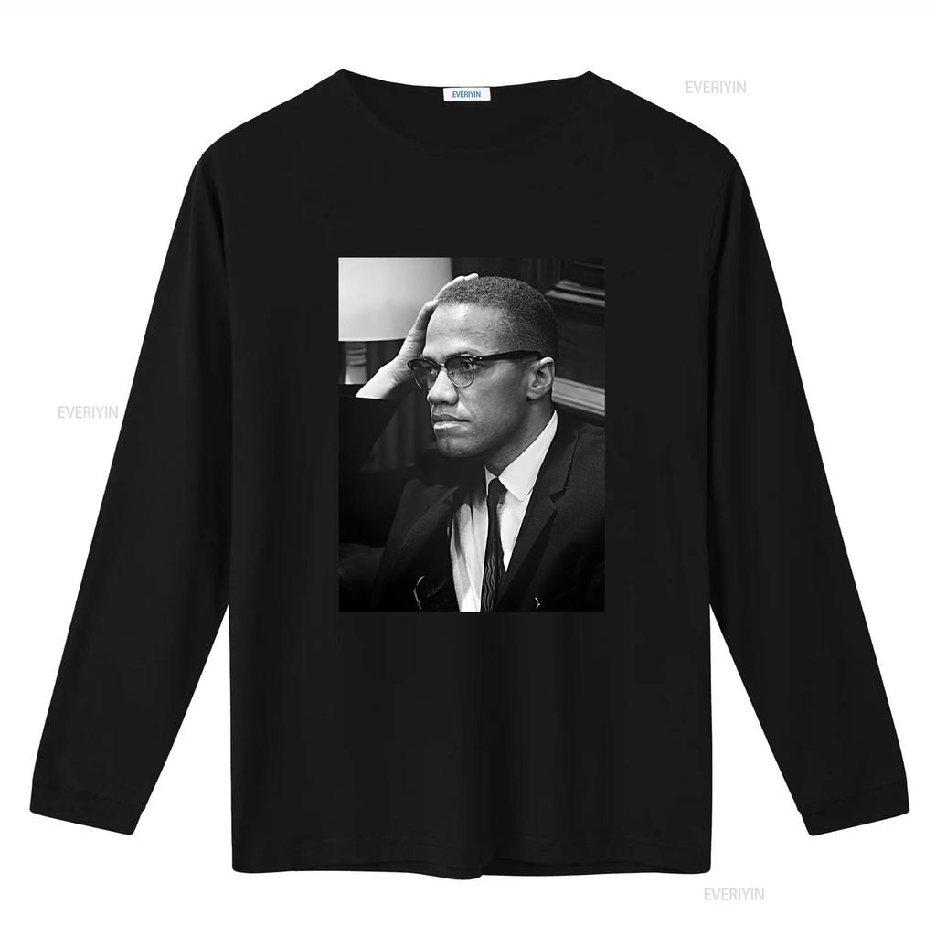 MALCOLM X T shirt For father day new color vintage Washed fashion Comfortable Versatile Casual streetwear designer clothes