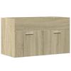 Washbasin Cabinet in Sonoma Oak 90 x 38.5 x 46 cm Particleboard