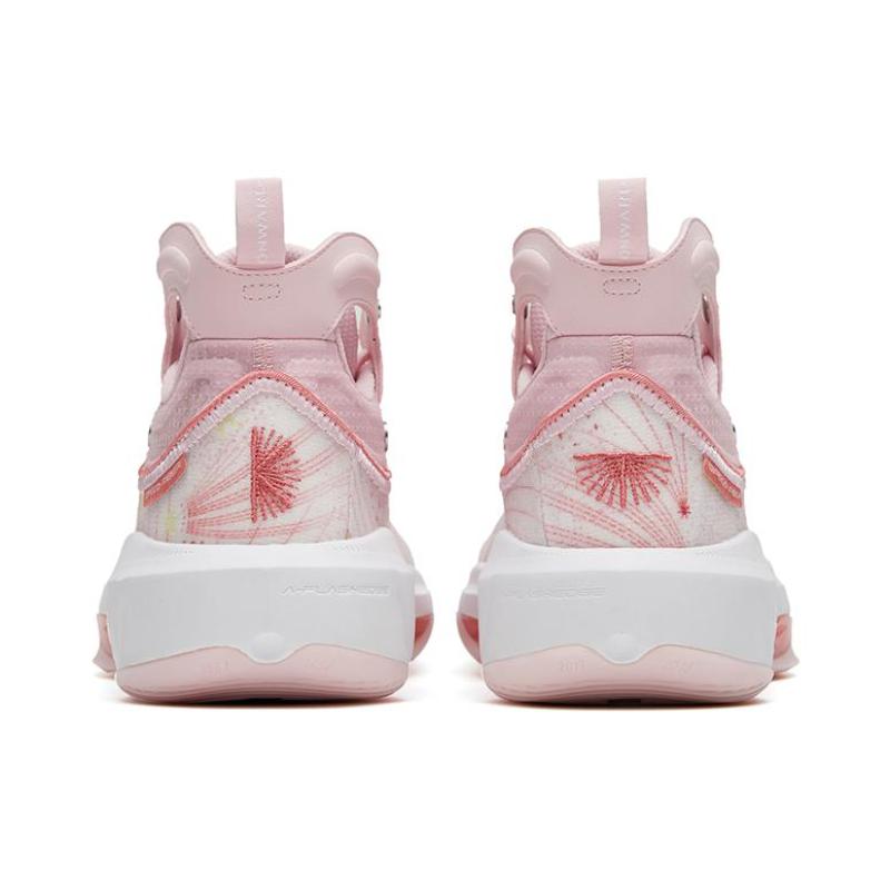Anta KT8 520 Slip-Resistant Cushioning Wear-Resistant High-Top Performance Basketball Shoes Pink White Sneakers 112321101-10