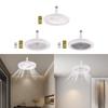 Modern Ceiling Fan with Lights 3 Speeds E27 Converter Base Energy Saving LED