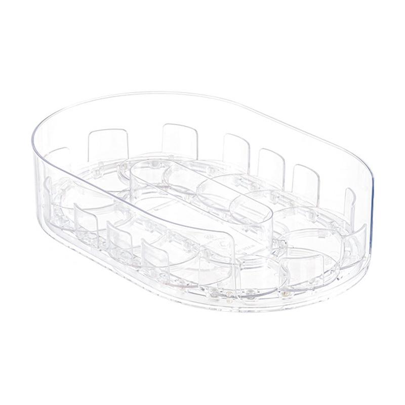 1pc Refrigerator Rotation Storage Rack Kitchen Drinks Seasoning Storage Shelf Refrigerator Rotating Tray Kitchens accessories
