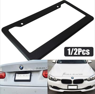 1/2Pcs Stainless Steel License Plate Bracket Bracket Car Label Frame Universal License Plate Frame American License Plate Frame