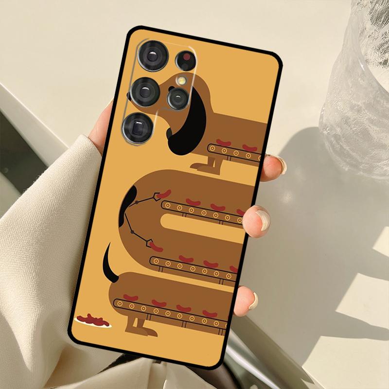 

Cartoon Dachshund Sausage Dog Case For Samsung Galaxy S24 Ultra S21 S22 S23 S25 Ultra S9 S10 Plus S20 FE S25 FE Back Cover Galaxy S20Ultra