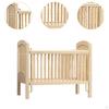 1/12 Baby Bed Miniature Wooden Doll Cradle Dollhouse Crib for Girls Decor