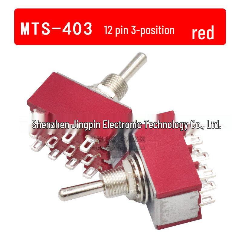 Dual Position Toggle Rocker Switch MTS-102: Self-Reset, 2/3/6 Pins