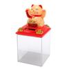 Solar Powered Waving Cat Good Luck Fortune Ornament   Welcoming Decor with Clear Cover