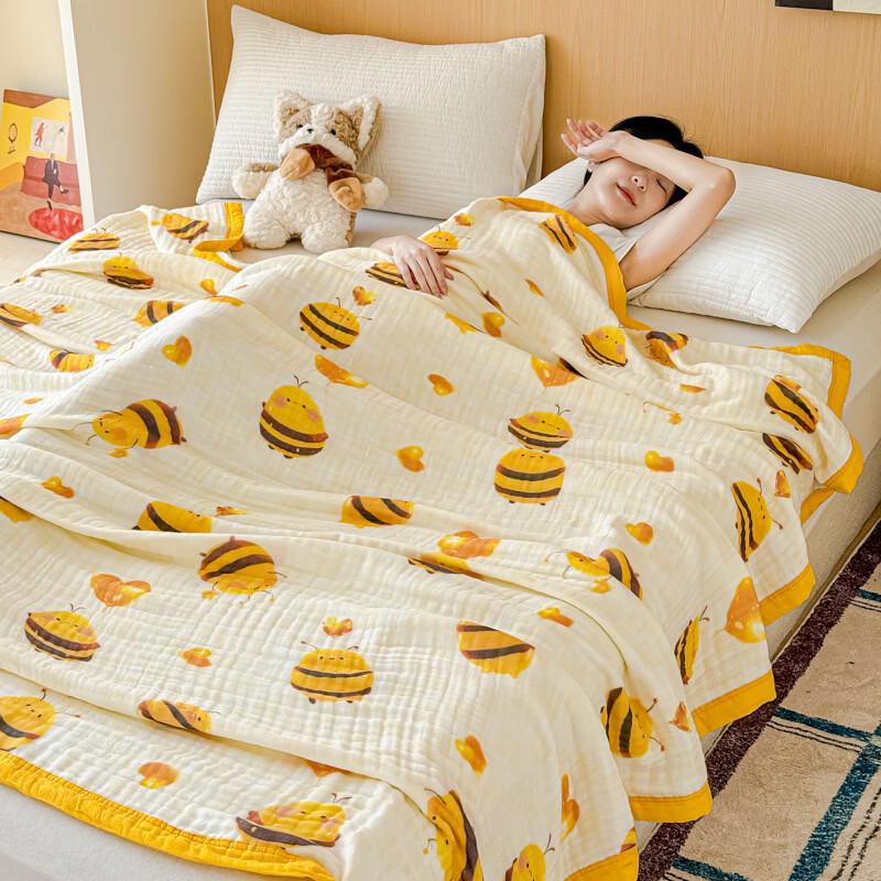 Pure Cotton Seersucker Six-Layer Gauze Summer Quilt