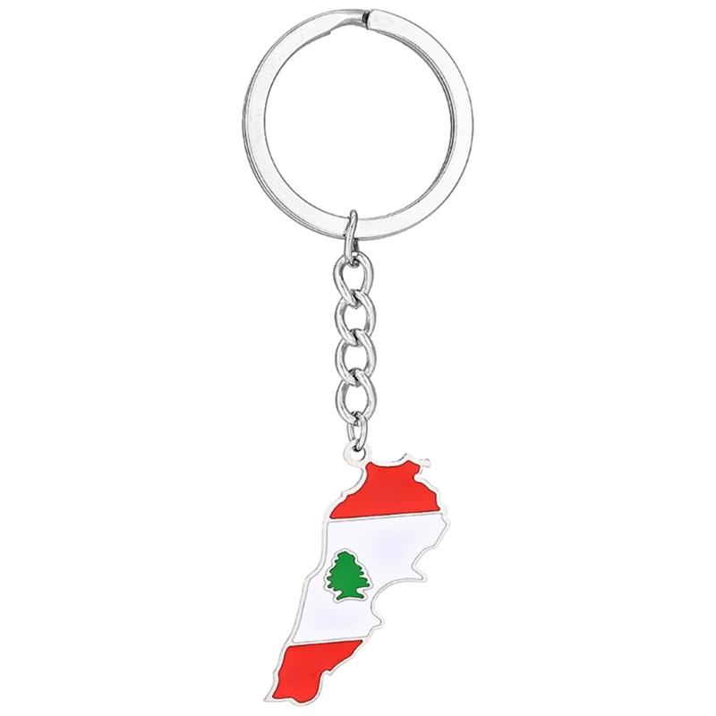 

Handmade Lebanon Map Keychain Y2k Ornament Car Keyring Backpack Handbag Keyring 1