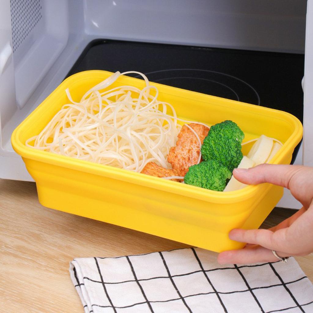 Silicone Folding Bento Box Collapsible Portable Lunch Box for Food Dinnerware Food Container Bowl Lunchbox Tableware
