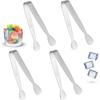 4Pcs Mini Sugar Tongs, 4.3" Stainless Steel Mini Serving Tong, Small Tongs for Appetizers, Tea, Candy, Ice, Kitchen