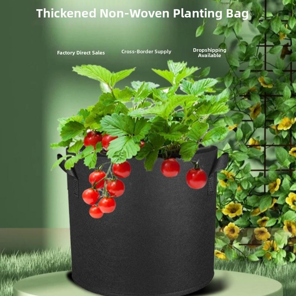 Faltbare Grow Bags Verdickte Stofftöpfe Pflanzenzucht Filz Grow Bags Baumpflanzung