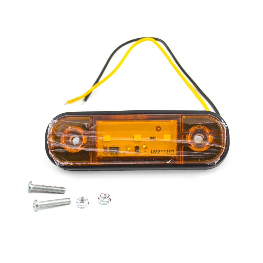 HAKITO 8x/10x 12V 24V 3 Car External LED Side Marker light Warning Light Turn Signal Brake Trailer Truck Lamp Clearance light