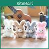 Cute White Bunny Plush Doll With Pp Cotton Filling For Backpack Decor