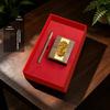 Chinese Solid Wood Pen Holder: Premium Desktop Ornament & Corporate Gift In Elegant Gift Box