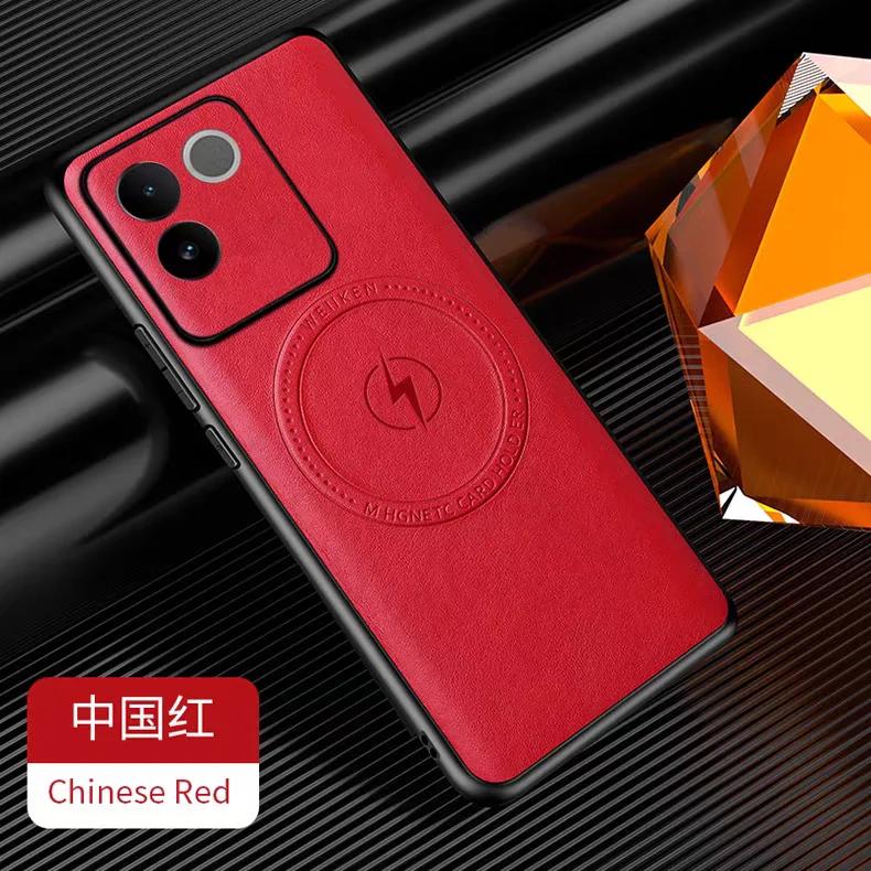 For Magsafe Leather Armor Phone Case For Vivo X200 Pro Luxury Shockproof Wireless Charging Full Cover For Vivo X90 X100 Pro Plus