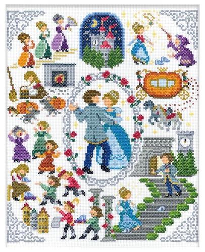 Olympus Thread Embroidery Kit Cross Stitch Nostalgic Story Design by Nitka Cinderella 7594 *Frames W-58 and W-59 are sold separately.