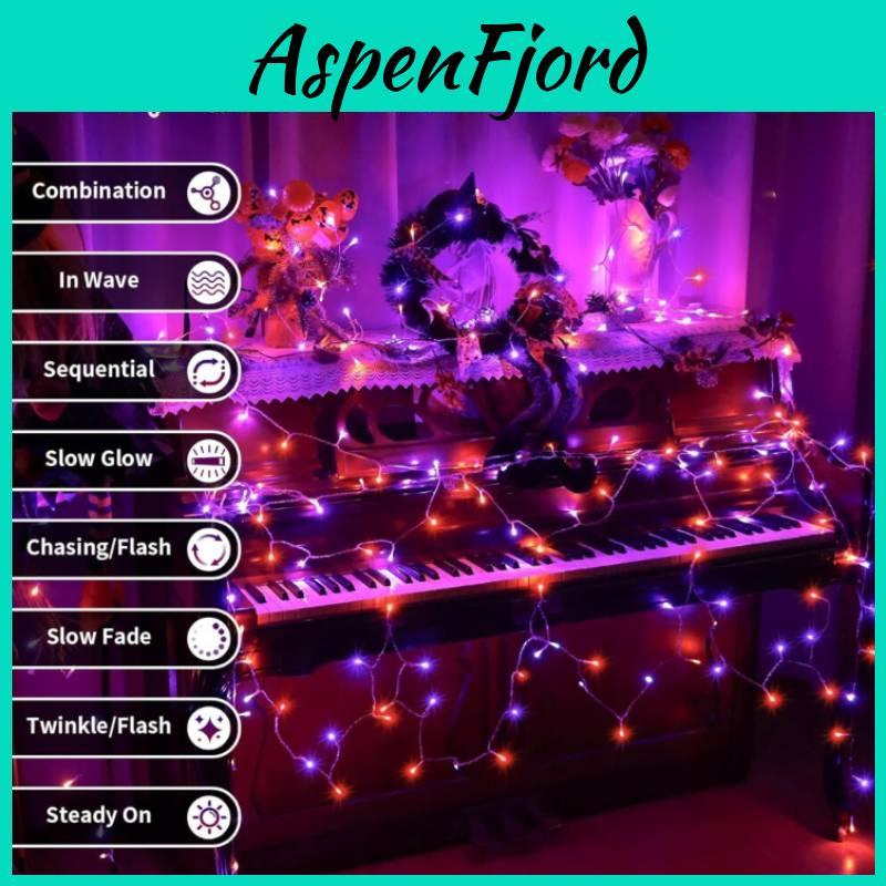 Halloween Fairy String Lights 200 Led 20m With 8 Modes For Festive Decoration