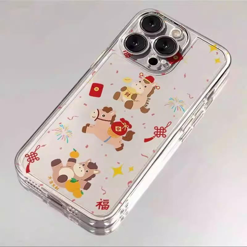 2026 Ingot Pony Is Suitable for Apple 17 Transparent Mobile Phone Case 16promax1514 Xiaomi Huawei Ultra-thin All-inclusive.