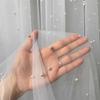 0.75*3M Table Flag Pearl Tulle Table Runner European Style Wedding Arch Drapes  Festival Party