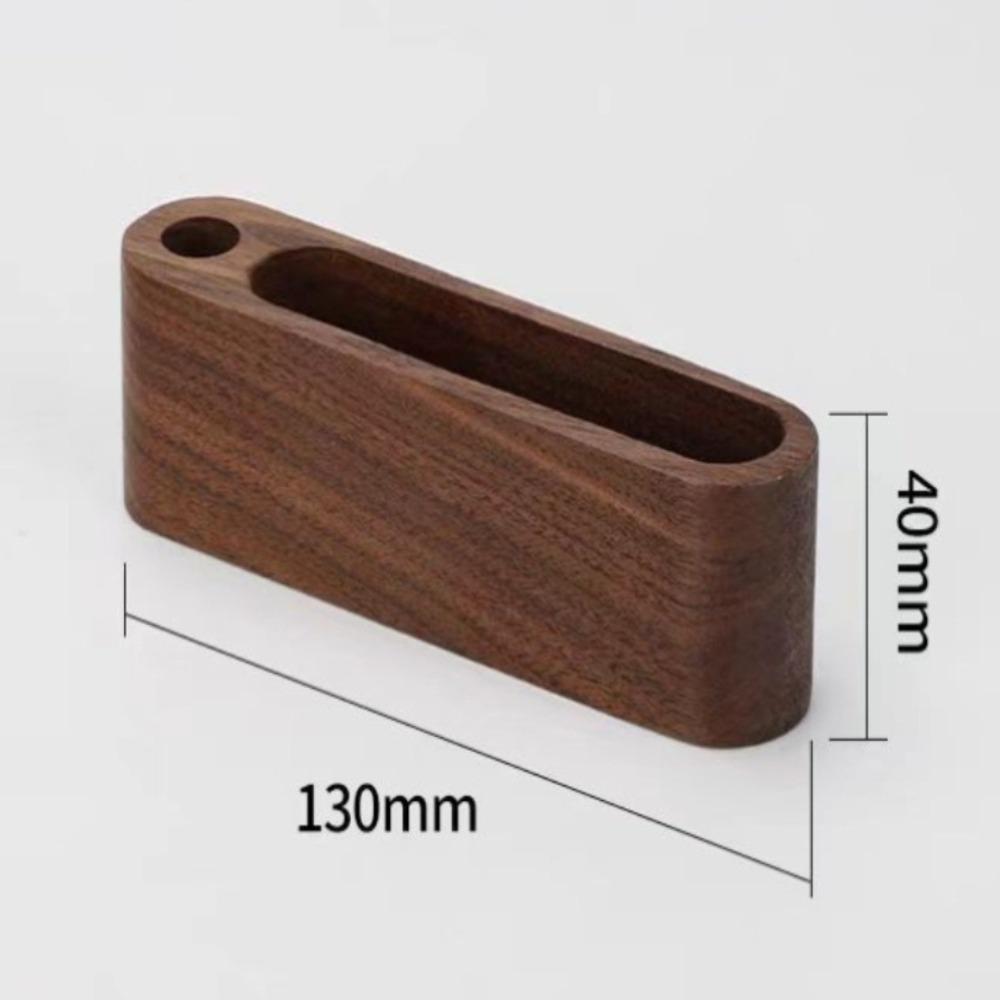 Creative Wooden Business Card Holder Office Supplies Storage Box Note Holder Stationery Desktop Accessories Card Holder