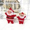 6 Pcs Santa Claus Ornaments for Tree Fabric Santa Claus Christmas Hanging Ornaments 3D Santa Doll Pendant for Holiday Xmas Tree Decor