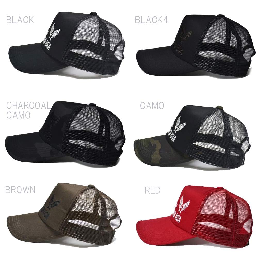 AVIREX LIMITED USA Mesh Cap with Front Embroidery (Brown)
