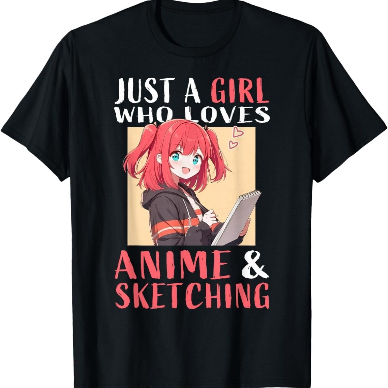 Аниме и скетчинг для девочек-подростков манга каваий Япония футболка S