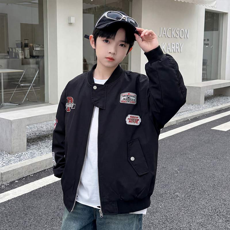 Children's clothing boys' baseball jacket Spring and Autumn 2026 new item Middle and large children's spring boys' spring clothing cool and trendy