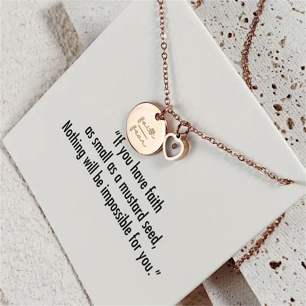 New Christian Gift Mustard Seed Gold Color Silver Color Pendant Rectangular Shape Stainless Steel Chain