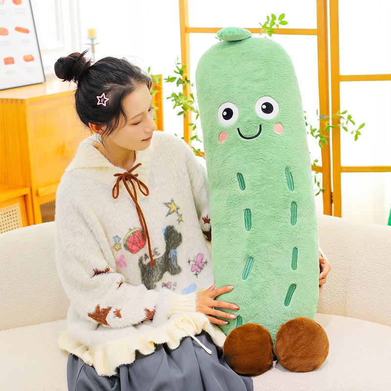 Plush Cucumber Pillow Bed Side Sleep Leg Clamp Cushion For Women