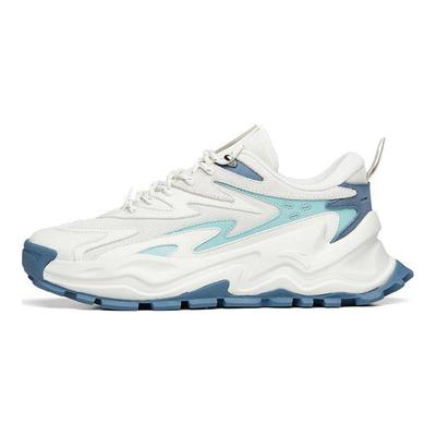 Thick Sole Wear-Resistant Shock Absorbing Non-Slip Low-Top Dad Shoes Men Sneakers White Blue 112148880R-7