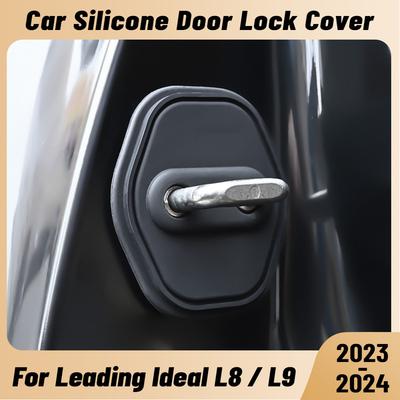 Для Leading Ideal L8 L9 2024 Амортизатор двери автомобиля Защита замка двери Силиконовые Накладки на защелки замка двери автомобиля Аксессуары