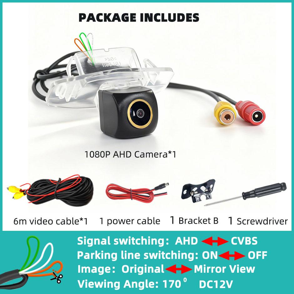 HD Backup Camera Rear View Reverse 170° AHD720P/1080P Cam Parking Fits Honda Accord Spirior Civic City RDX Ciimo Crider Everus