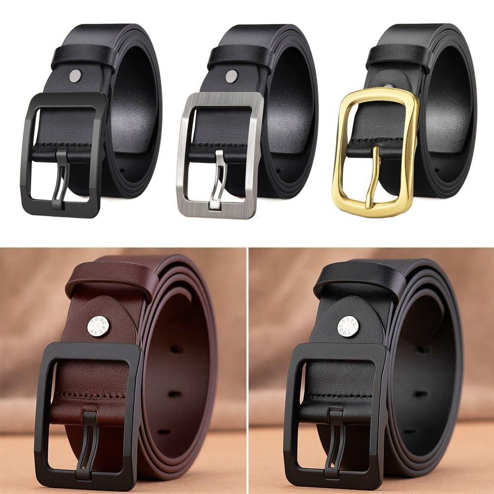 Casual Leather Belt Versatile Trouser Dress Belts Business Waist Strap