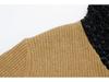 Herren Slim-fit Patchwork Strickpullover mit Schalkragen (Modell 2025)