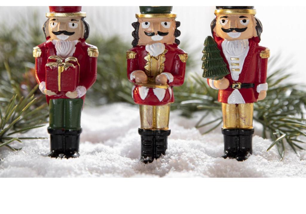 Ciondolo Soldatino Schiaccianoci in Resina da 10 cm per Decorazioni dell'Albero di Natale