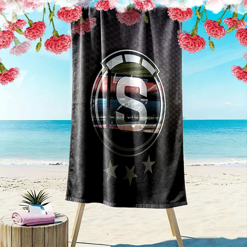 Iron Sparta Print Beach Towel, Large Soft Quick Dry Towel for Beach Camping Swimming