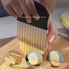 1PC Stainless Steel Potato Knife, Creative Wave Potato Knife, Potato Cutting Chip Knife Kitchen Gadgets Wolf Tooth Potato Cutting