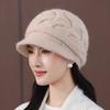 Wool Hat for Women's Autumn and Winter New Middle-aged Velvet Thickened Cold-proof and Warm Knitted Hat