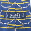 Used HERMES Tie Silk Navy Yellow Overall Handle