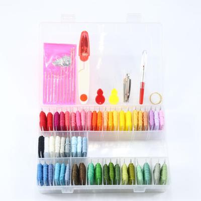 Cross Stitch Thread Set: 50 Colors, 6-Strand, 8m Length, Includes Embroidery Tools