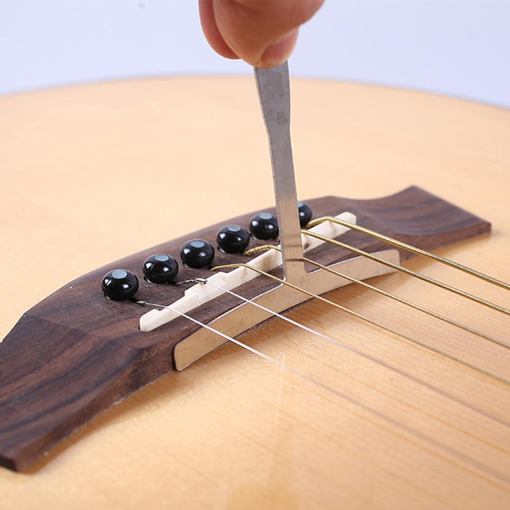 9 ks Understring Radius Gauge Univerzální nástroje pro měření kytary Luthier Tool pro kytaru Basový kobylkový hmatník Sedlo
