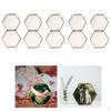 5x Hanging Vintage Style Hexagon Photo Picture Keepsake Copper