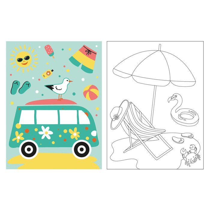 Kit peinture au numéro Départ en vacances 18 x 24 cm