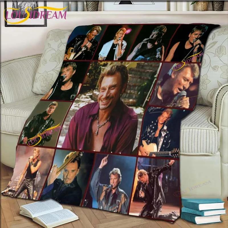 Johnny Hallyday Warm Plush Flannel Blanket Throw Blanket for Living Room Bedroom Bed Sofa Picnic